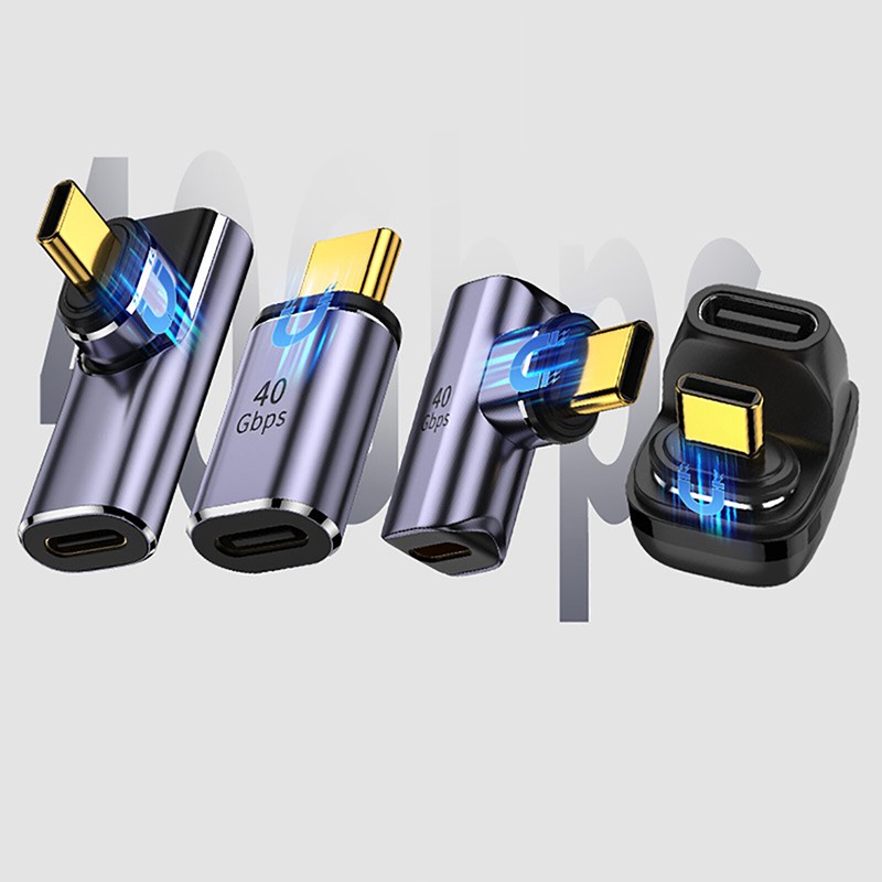 Male Suction Straight Adapter TYPE-C Female to Type-C Male Mid Bend Adapter New gallery