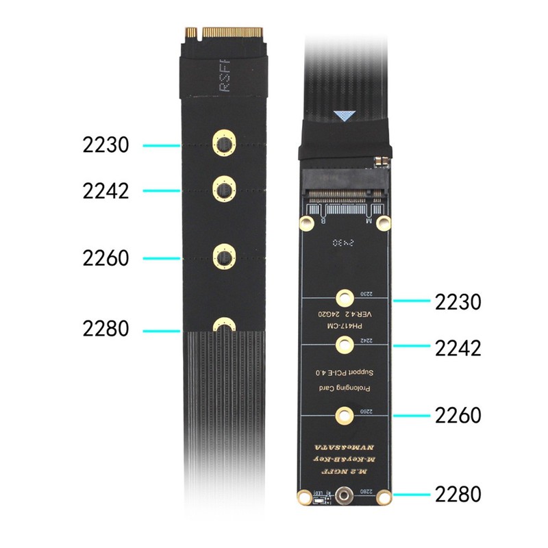 Chenayng M-Key NVME Male PCI-E 4.0 to PCI Extension Cable 30cm for Mainboard SSD gallery