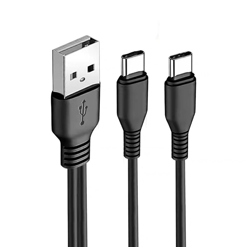 3 FT USB C and USB C Splitter Cable 2 in 1 USB A to Type C Charging Cord