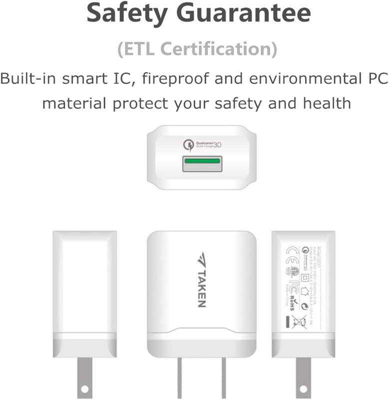 6ft Charging Cable & Quick Charge Wall Charger for Arlo Cameras gallery