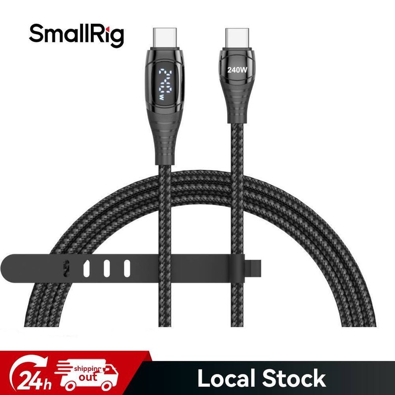 SmallRig 240W Power Cable w/ Led Display Support PD 3.1 240W Super-fast charging