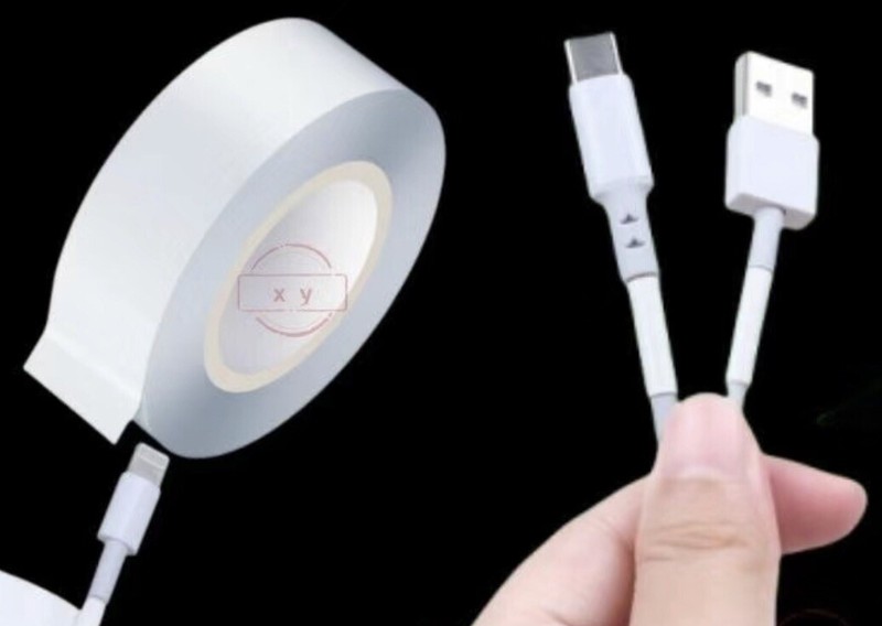 White tape for repairing damaged mobile phone charging and headphone cables gallery