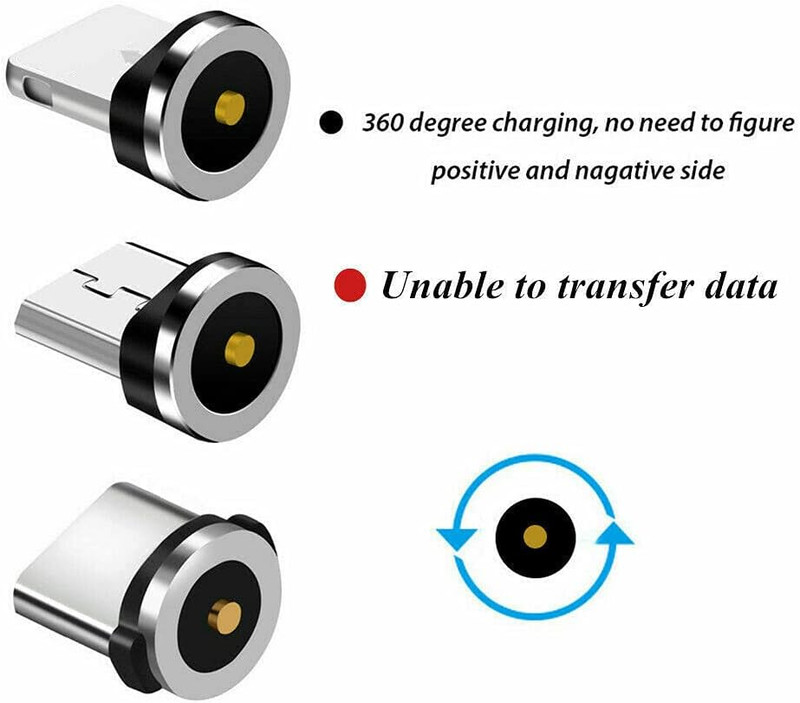 9 Pack Magnetic Phone Cable Adapter Connector Tips Head Plug Micro USB gallery