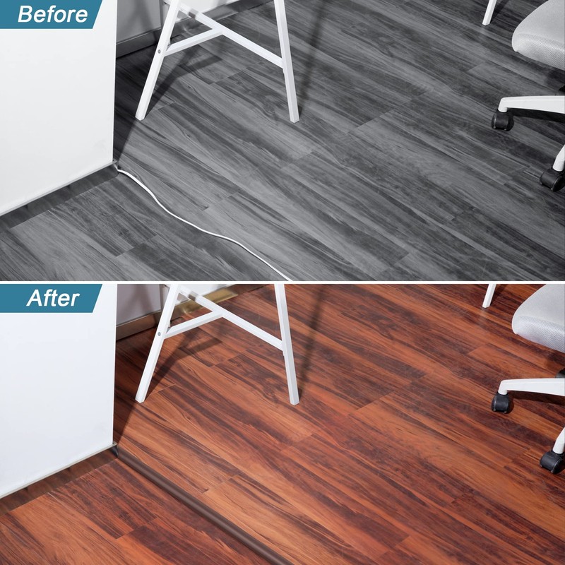 Floor Cable Cover 3ft Brown, LZEOY Cord Covers for Wires on Small-3ft, Brown gallery