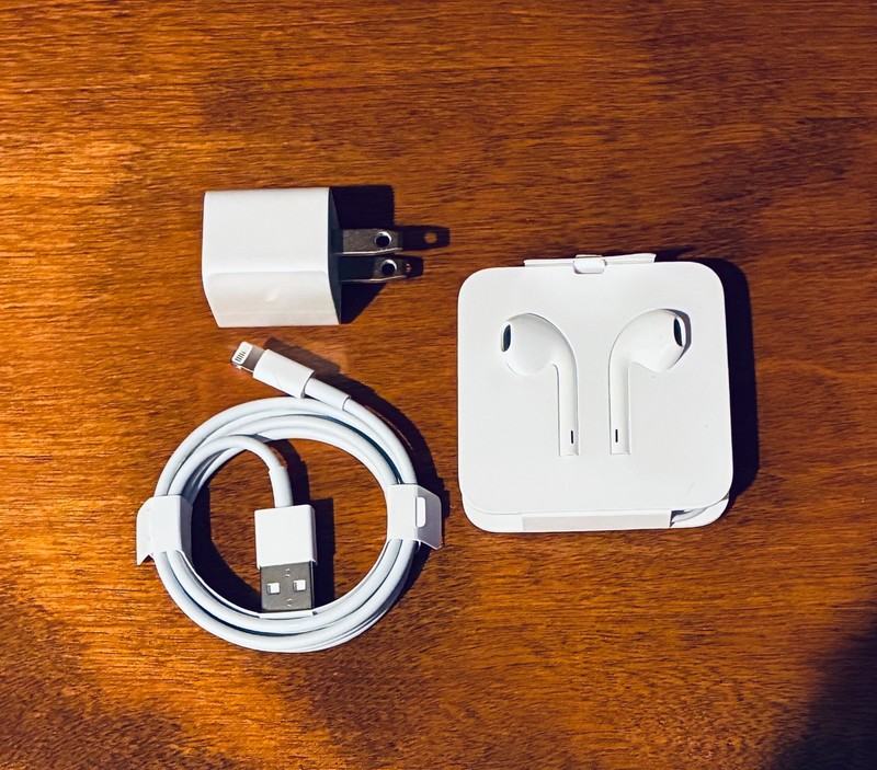 Apple USB Wall Charger, Lightning Cable, and EarPods bundle