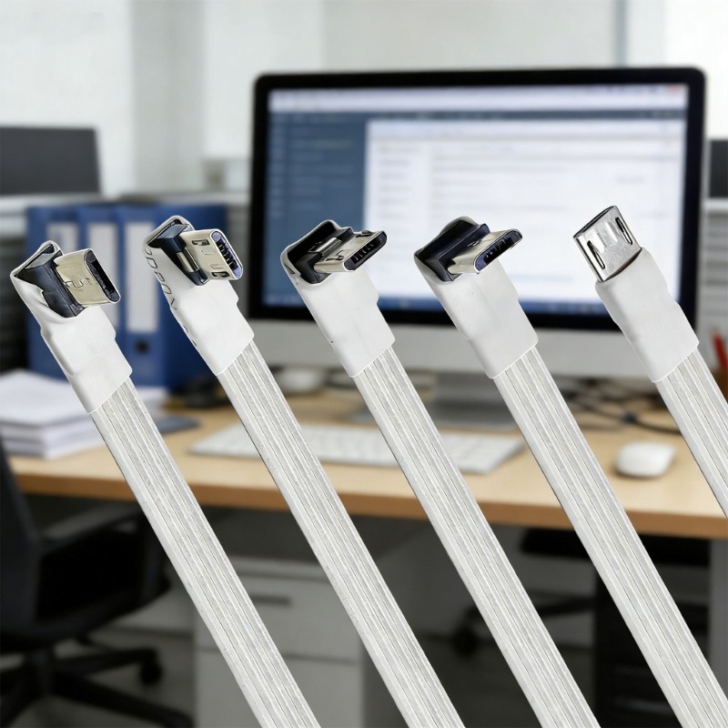 Flexible Rubber USB To USB 5Pin Charging Cord Fast Charging Data Transfer gallery