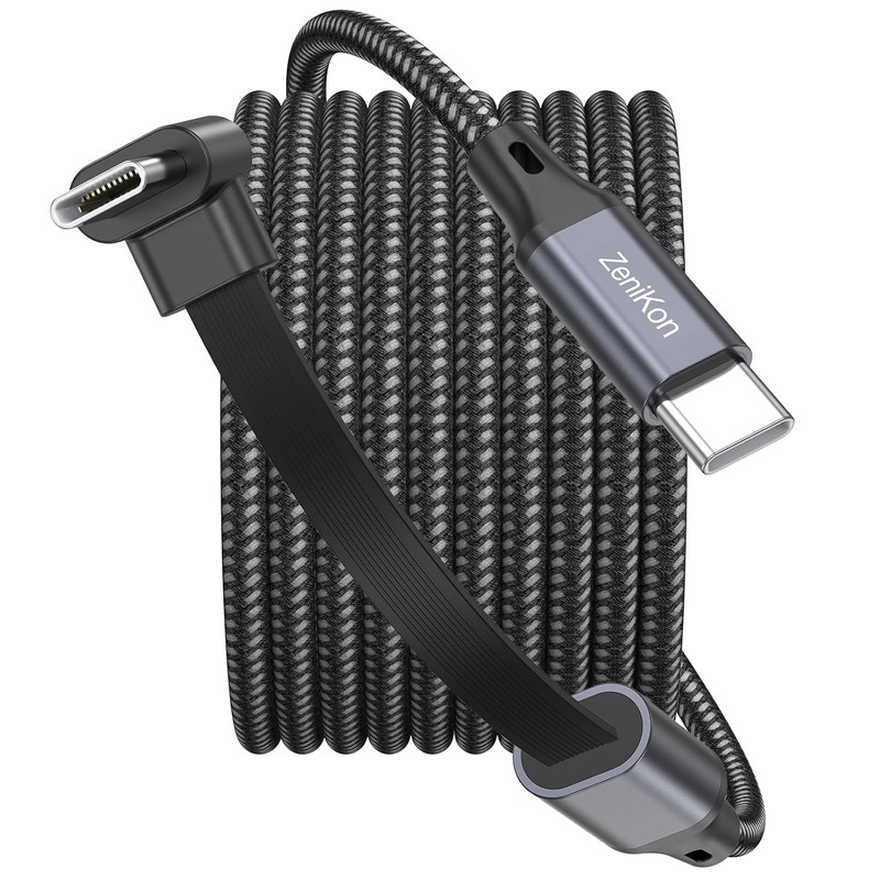 USB C to USB C Cable Right Angle 6FT, 60W Type C Fast Charging Cable, 90 Degree