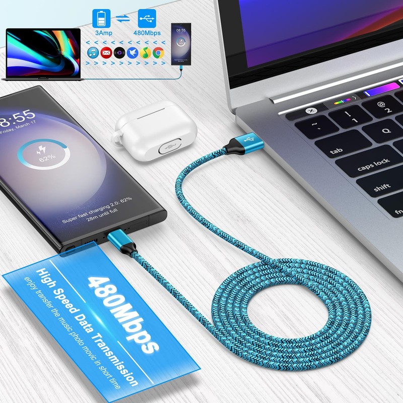 USB Type C Charger Cable 3FT 2 Pack for iPhone 17 Pro Max 17 3FT, 3ft 2Pack gallery