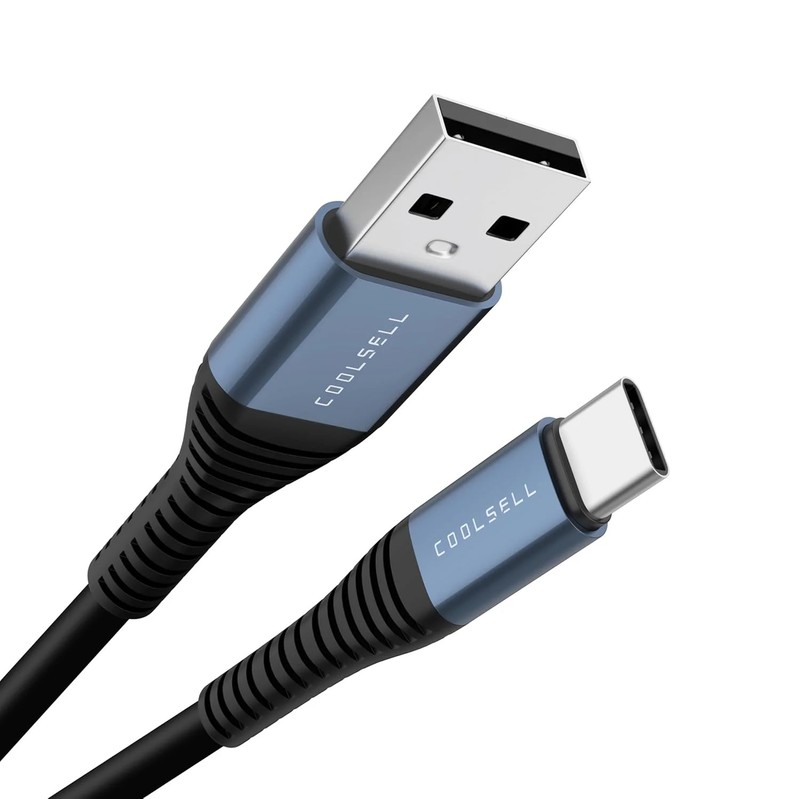Short USB A to USB C Cable 6 inch 3 Pack, Silicone 60W Fast Charging Cord Type-C