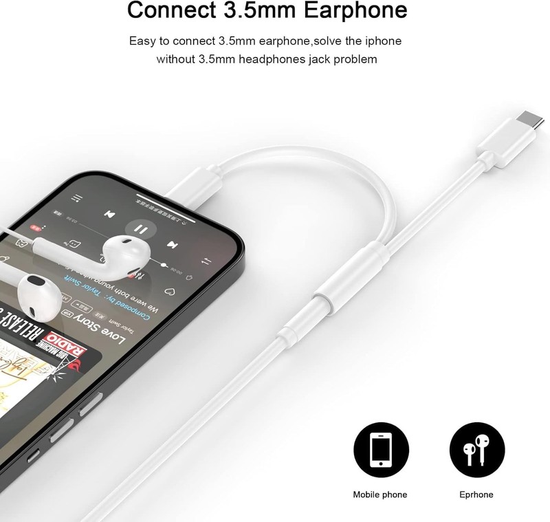 [Apple MFi Certified] Multi Lightning to 3.5 mm Headphone Jack White-2Pack gallery