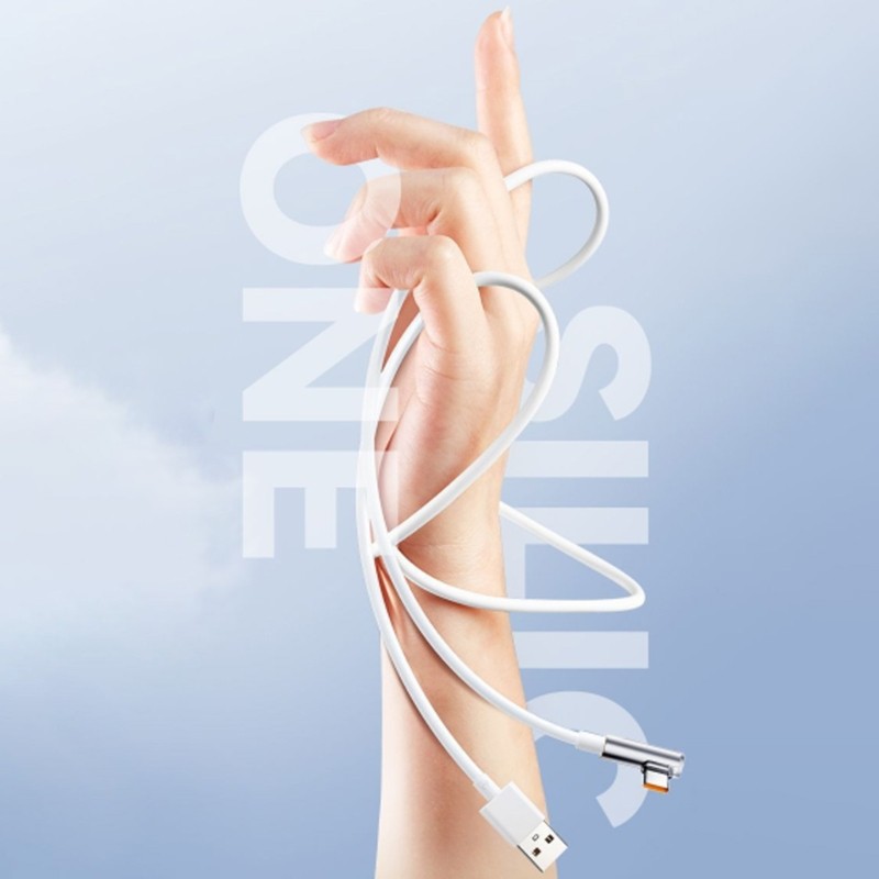2pcs 200cm Data Transfer Charging Extension Cord USB Type C Fast Charging Cable gallery