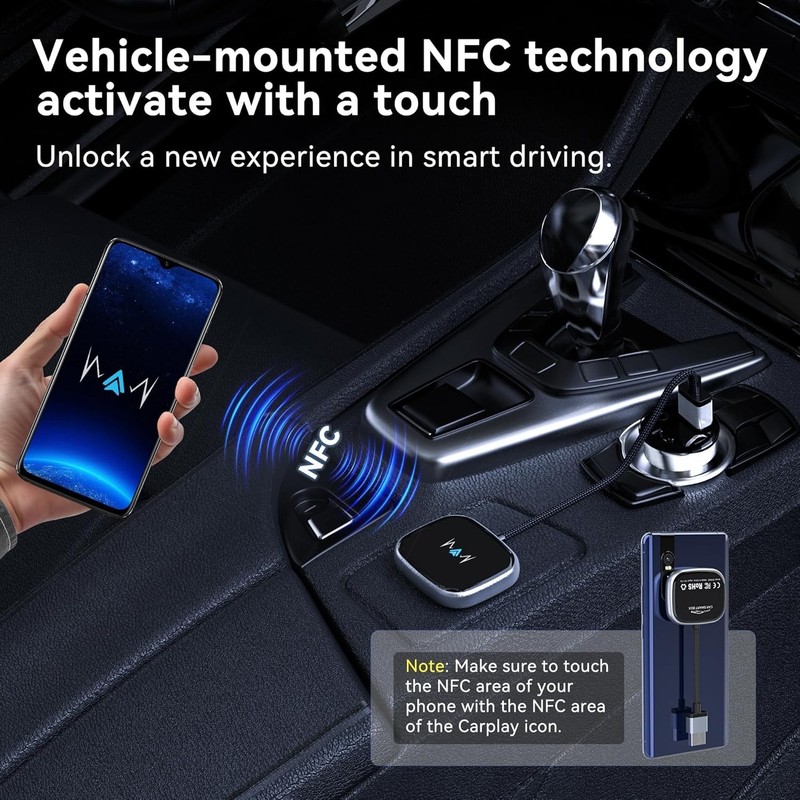 Wireless Android Auto Adapter Latest NFC Touchscreen Connectivity Wireless Plug gallery
