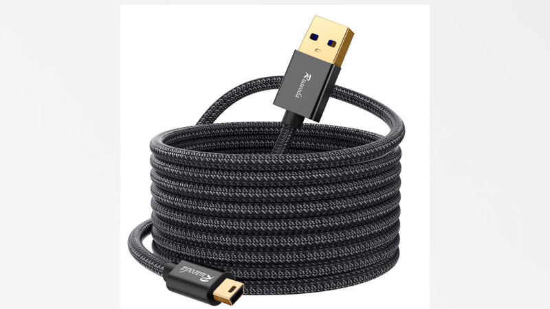 25ft Mini USB Cable 2.0 Type A to Mini 5 Pin B, Compatible with GoPro, PS3, Cell gallery