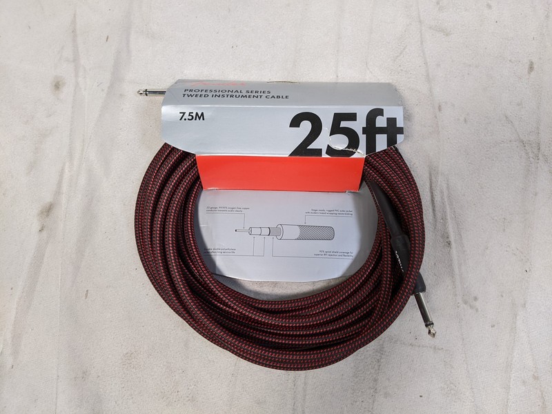 Fender Professional Series Tweed Instrument Cable 7.5M 25ft 099-0820-070
