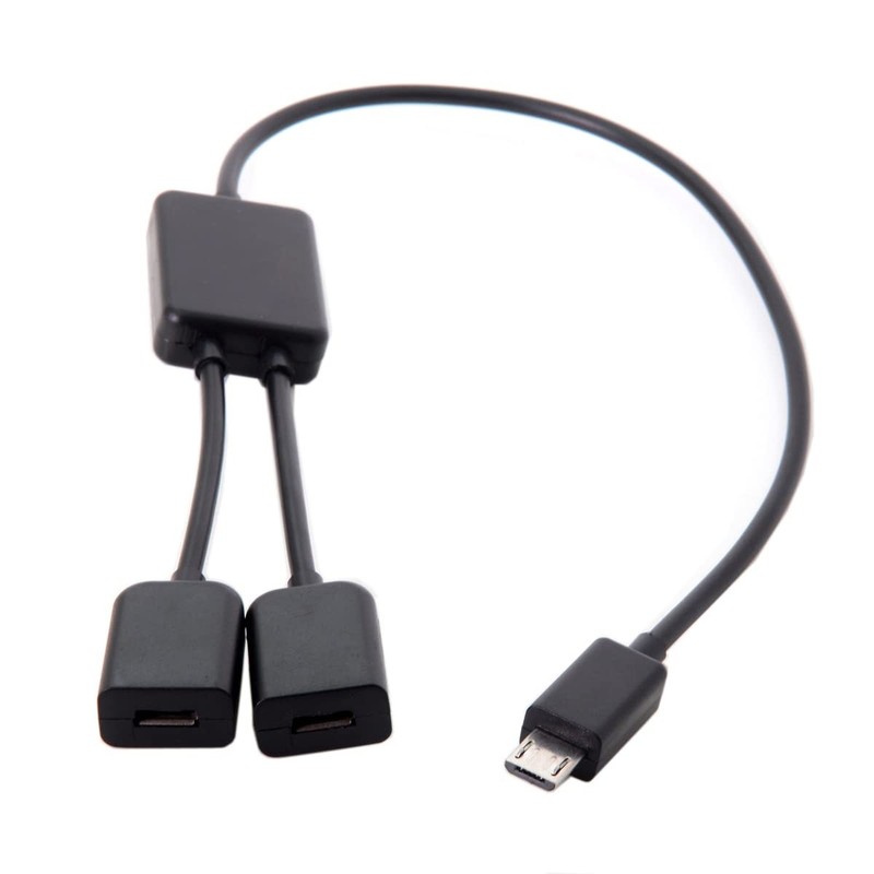 Micro USB 2.0 to Dual Ports Micro USB 5Pin Female HUB Cable for Laptop Deskto... gallery