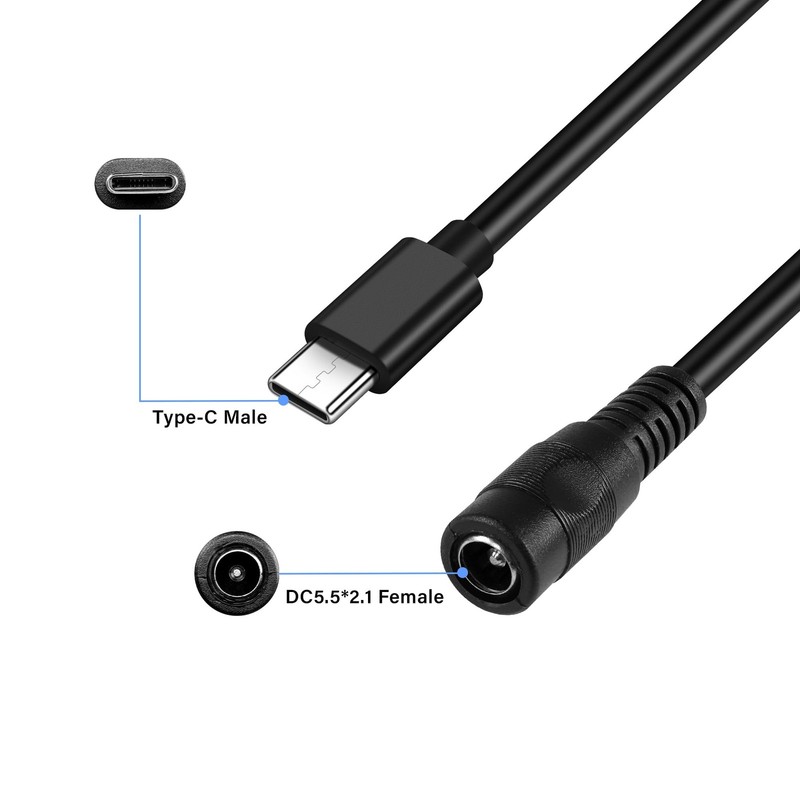 USB-to DC Short Cord，15cm 5A USB to DC 5.5 x 2.1mm Female Power Charge Cable ... gallery