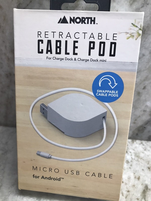 NEW North Retractable Cable Pod Micro USB Cable for Android gallery