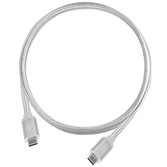Silverstone SST-CPU06S-1000 (Silver) Reversible USB 3.1 Gen 2 Type-C Cable, 1.0m