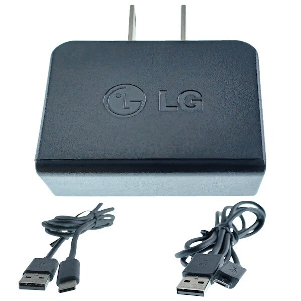 OEM LG Wall Charger STA-U17WRE Black 5.0V- 0.7A+2 USB Cables(Type-C & Micro B) gallery
