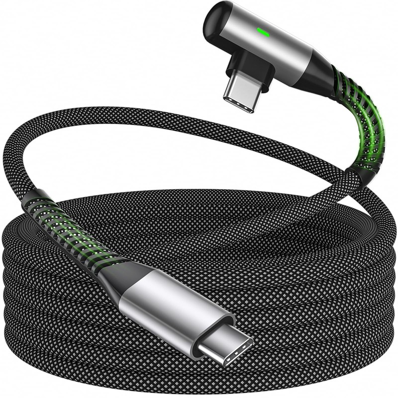 USB Cable 16FT Fast Charging 60W Right Angle USB to Charger Cable 5M Long Bra...