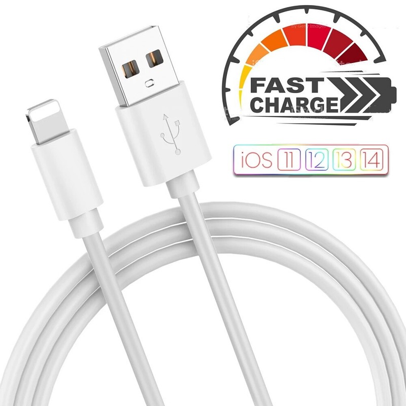 2 METER CABLE SUITABLE FOR APPLE IPHONE 14/13/12/11/SE/PRO/MAX/MINI/XR/PLUS/8/IPAD