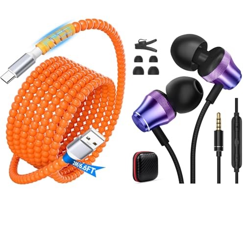 Wired Earbuds For Chromebook Laptop PC 3.5mm In Ear Headphones Audio Wire Kit