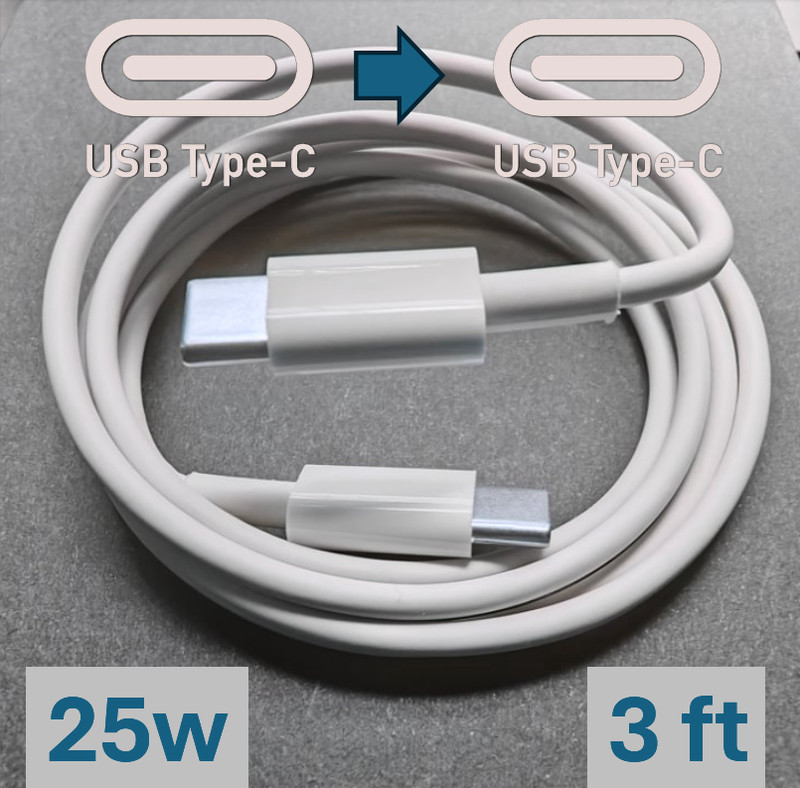 USA! Fast Charging 3ft USB-C – USB-C Charging Cable 25w for iPhone 15 and 16