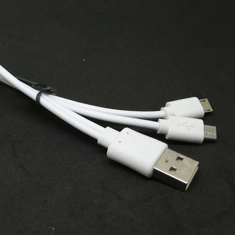 20cm USB Male To Dual 2X Micro Male wall Charger Sync Power Y Cable phone gallery