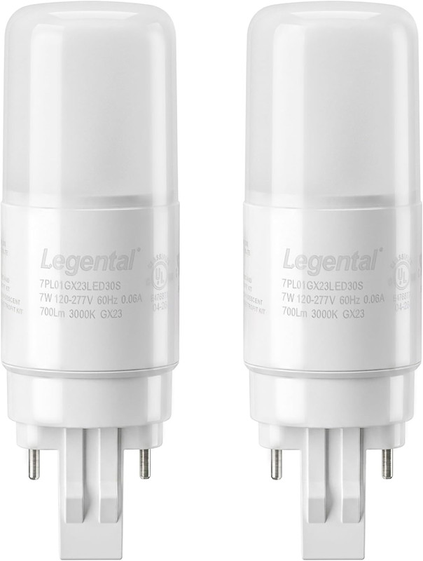[Plug&Play] 7W(18W CFL Equivalent) LED Stick PL Bulb GX23-2 Pin Base, 700LM, War