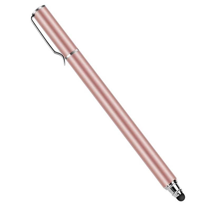 Touch Screen Pen Pink Stylus Fiber Tip Aluminum Lightweight for Tablets