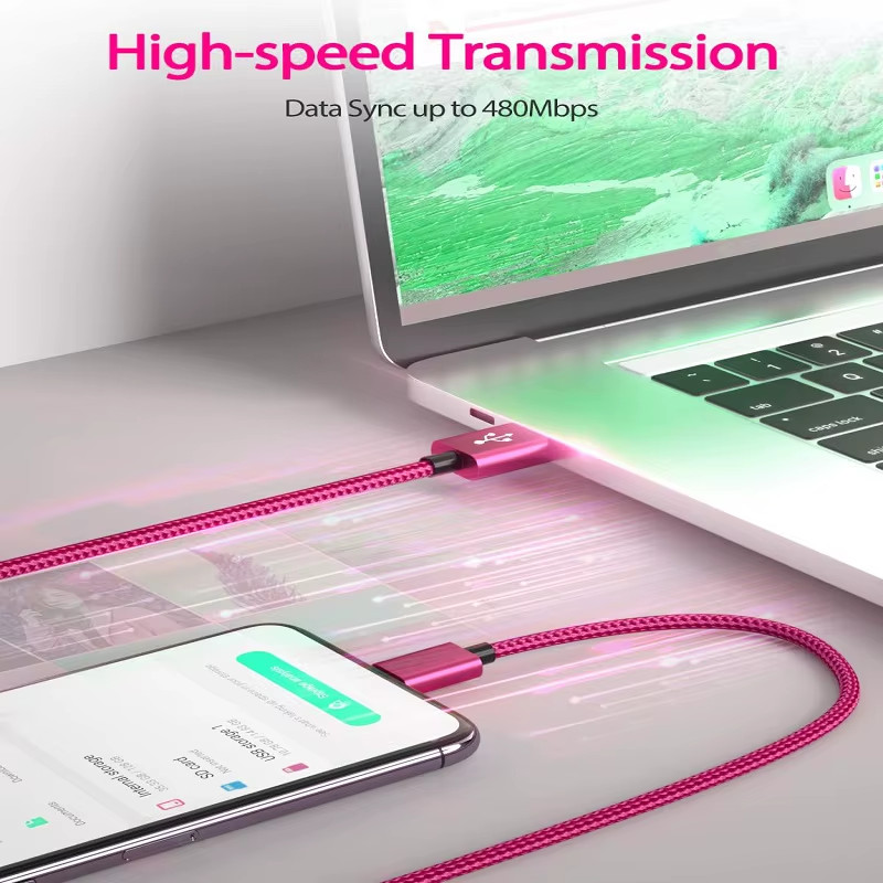 USB a to Type C Charging Cable Nylon Data Cable Fast Charger for Huawei Samsung gallery
