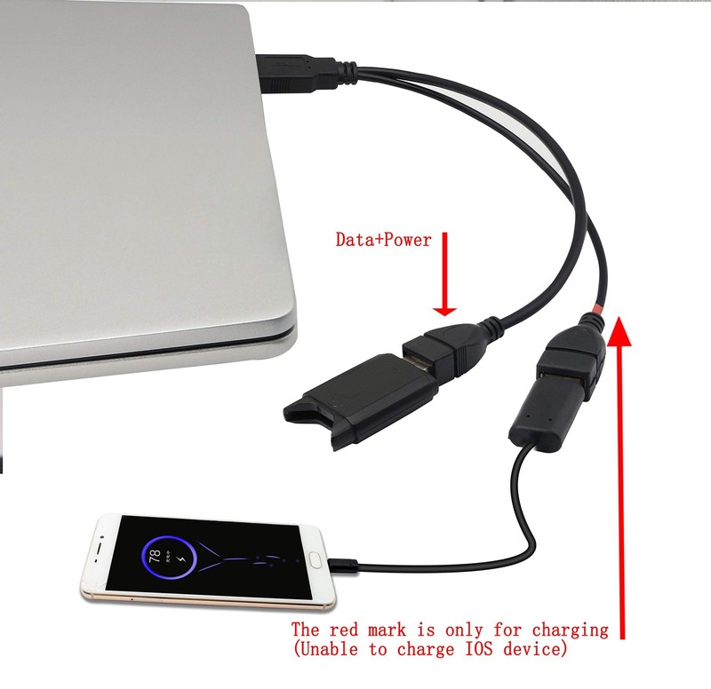 2-Pack 30 cm USB Splitter Cable 2.0 1 Male to 2 Female Jack Y Hub Adapter gallery