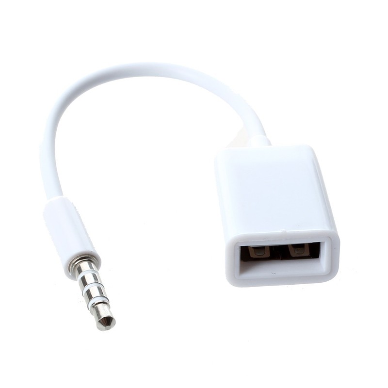 Car MP3 3.5mm Male AUX Audio Plug Jack To USB 2.0 Female Converter Cable6106 gallery