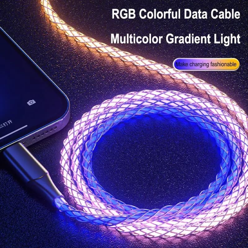 Illuminated USB C to USB C Cable, Zinc Alloy Braided Type-C PD Cable gallery