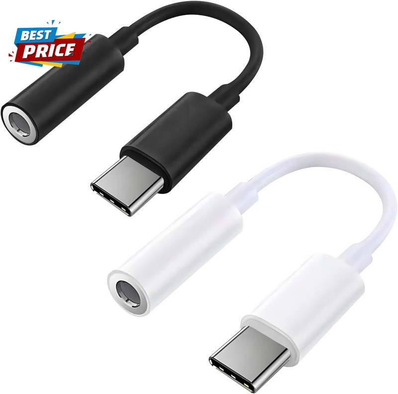 2 Pack USB C to 3.5Mm Headphone Jack Adapter, Hi-Fi DAC Audio Converter with Mic gallery