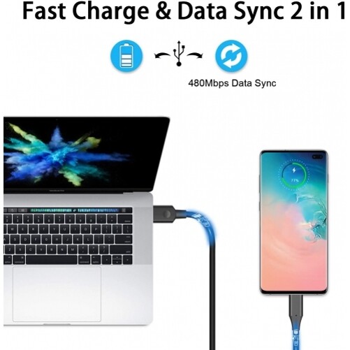 Type-C 3ft PD USB-C Cable Fast Charger Power Wire USB Cord Sync for Smartphones gallery