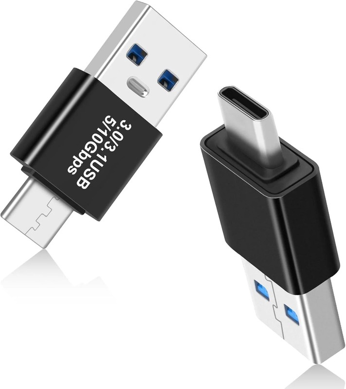 USB 3.0/3.1 Male to USB-C Male Adapter (2 Pack), OTG 3.0/3.1 USB A to Type-C Ada