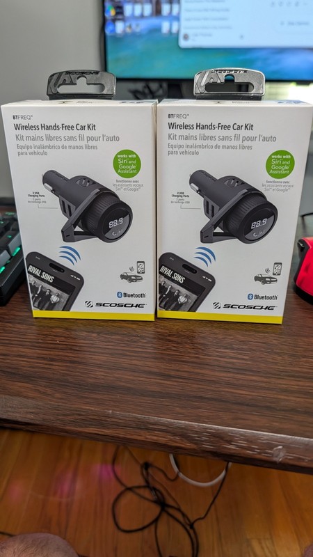 BOGO!! Scosche BTFM5-SP Wireless Hand-Free Car Kit (Siri and Google Compatible)