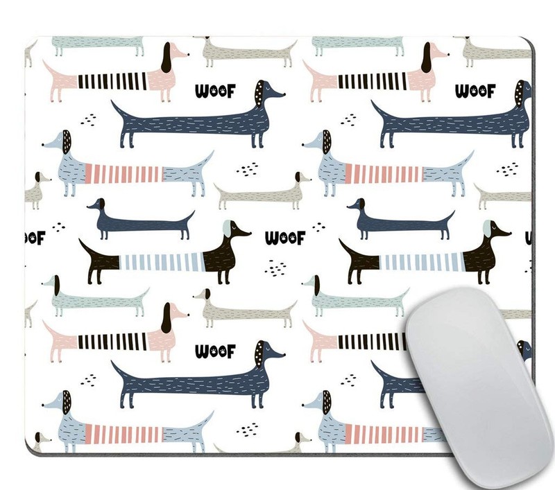 Colorful Dachshunds Design Mousepad Non Slip Rubber Gaming Mouse Pad Rectangl…