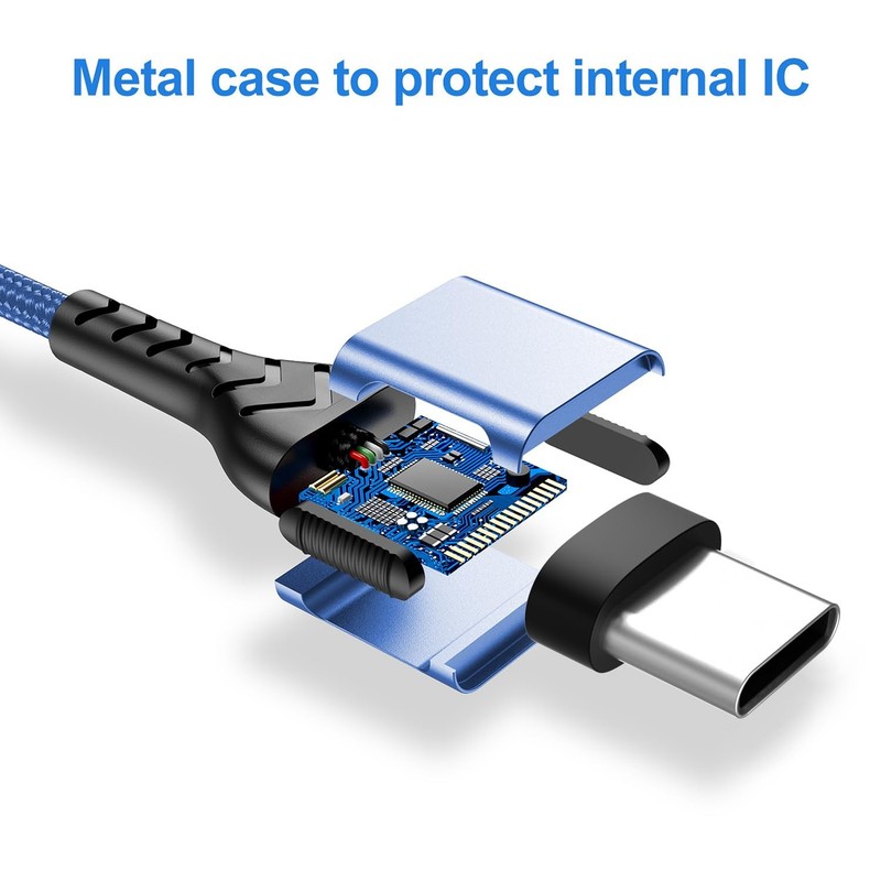 cableC to Cord 2Pack 10ft USB to USB Cable 100W Fast Charger Cable for etc. Blue gallery