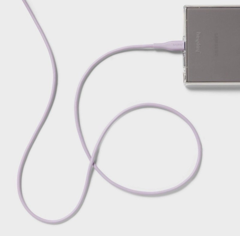 2 PK Heyday 3 FT Fast Charging Cable USB-C to USB-C Lavender Purple ~ New In Box gallery