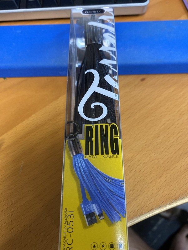 Remax Ring Tassels Lighting Data Cable For Apple Black New