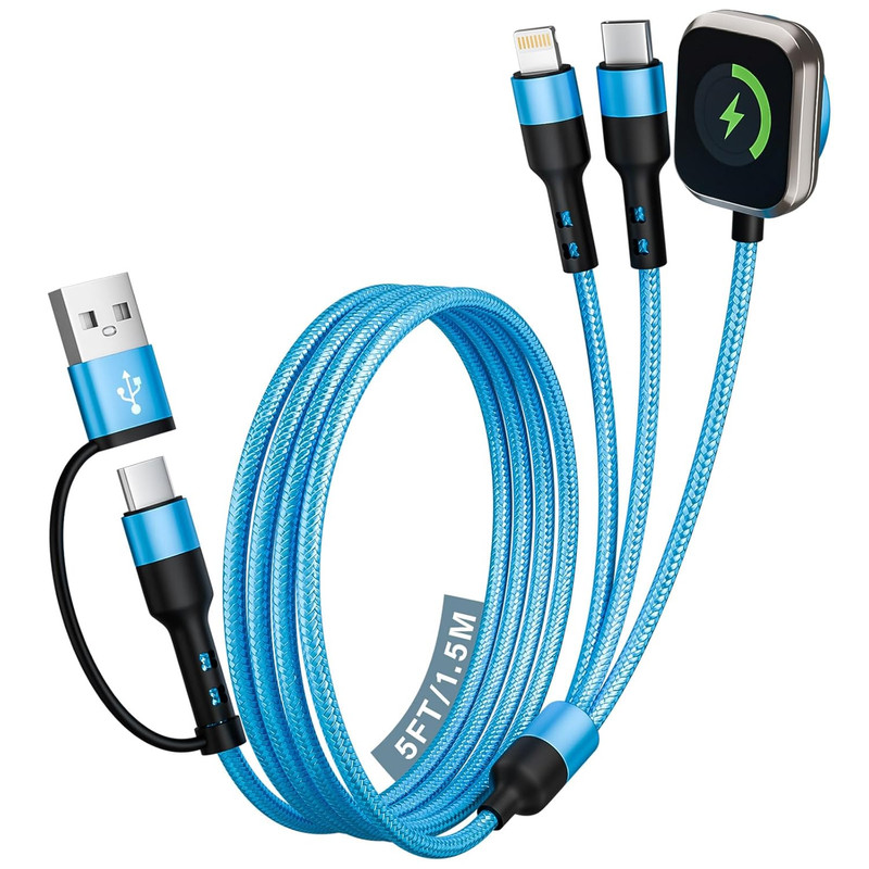Cruise Travel Essentials 2026, 3 in 2 USB A/C Cable to Iphone 17 Charger/Iwatch