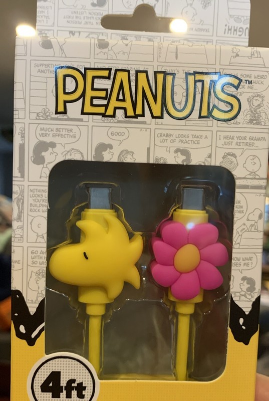 New Peanuts Woodstock & Flower 4Ft USB C To USB C Charging Cable Device