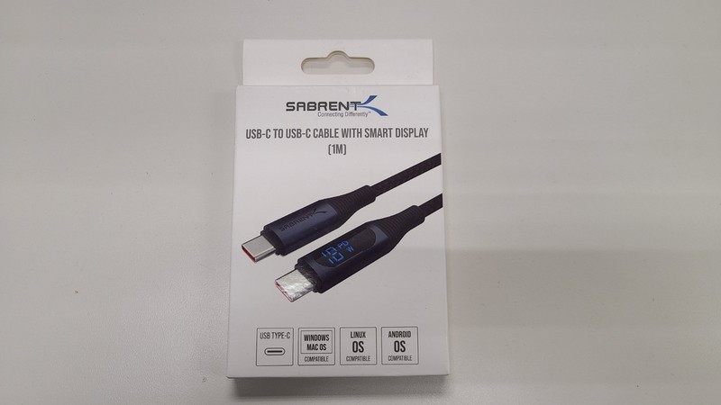 SABRENT USB-C to USB-C Charging Cable w/ Smart Display, 1M/3.3FT Long, Brand New gallery