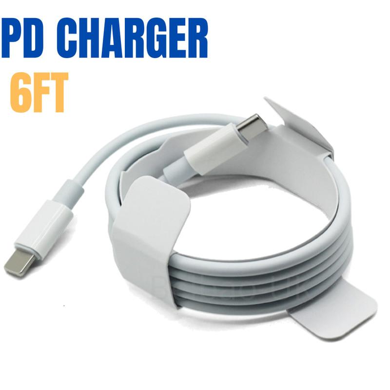 PD USB-C to iPhone Cable Fast Charger Cord 6ft For Apple iPhone 12 11 Pro Max XR