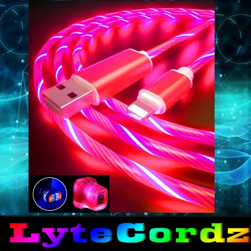 LED Light Up Charging Charger Cable USB Data Cord iPhone Android Type C Phone gallery