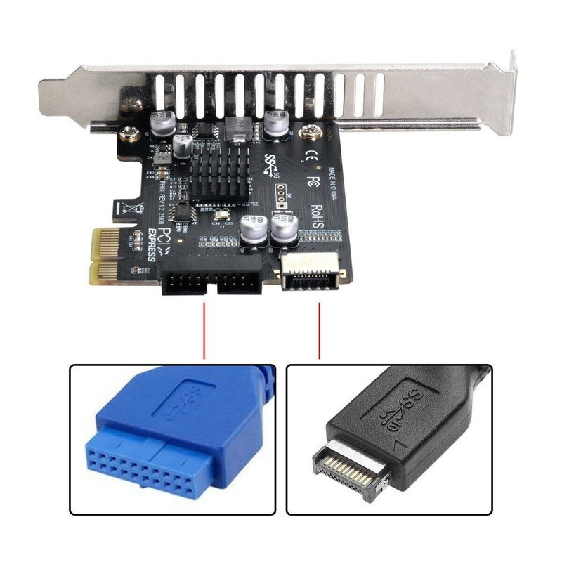 Chenyang USB 3.1 Front Panel Socket & USB 2.0 to PCI-E 1X Express Card Adapter gallery