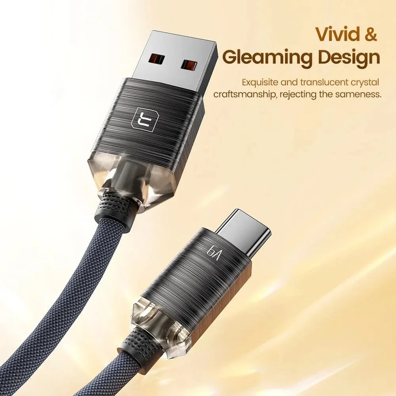 Toocki 6A USB-C Cable 100W Fast Charging for Samsung Xiaomi OnePlus POCO 1m/2m gallery