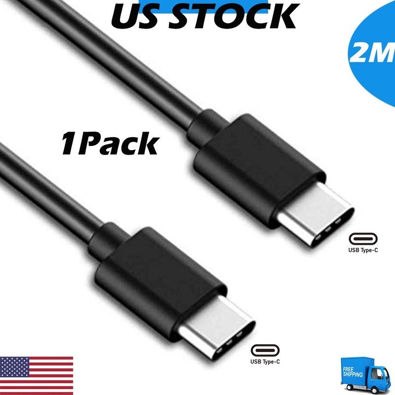 2M USBC to USB C Cable 6.6FT Type-C Phone Charger Cord Fast Charging for Samsung